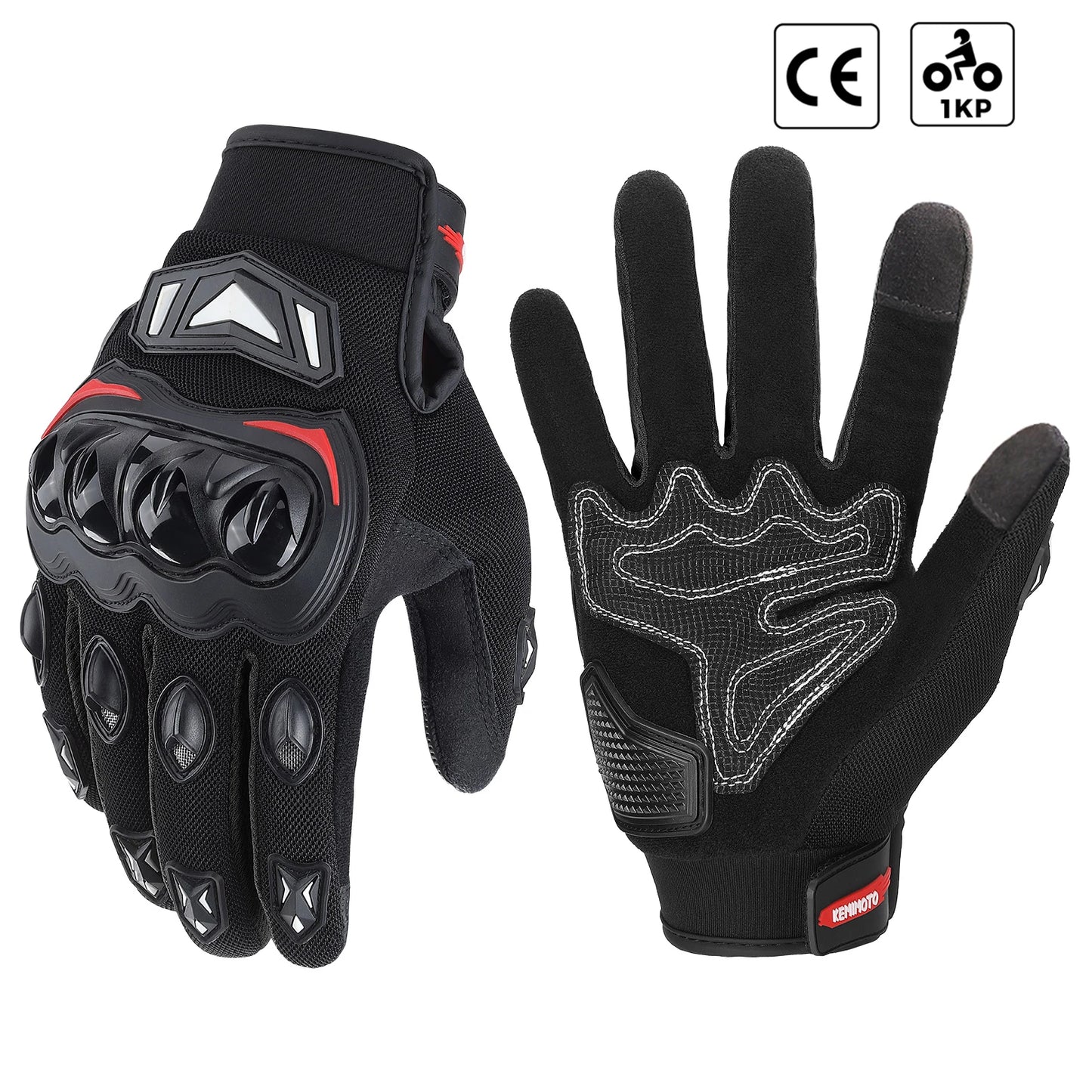 KEMITOUR Guanti Moto Estivi Touch Screen CE – Protezione MTB per Uomo e Donna