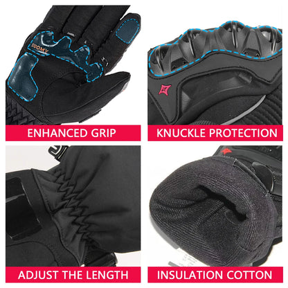 HEROBIKER Guanti Moto Invernali Impermeabili – Touch Screen Antivento per Motocross Uomo Donna