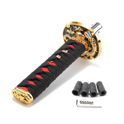 Pomello del Cambio JDM Katana 150mm – Spada Samurai con 4 Adattatori, Universale per Auto Manuale e Automatica
