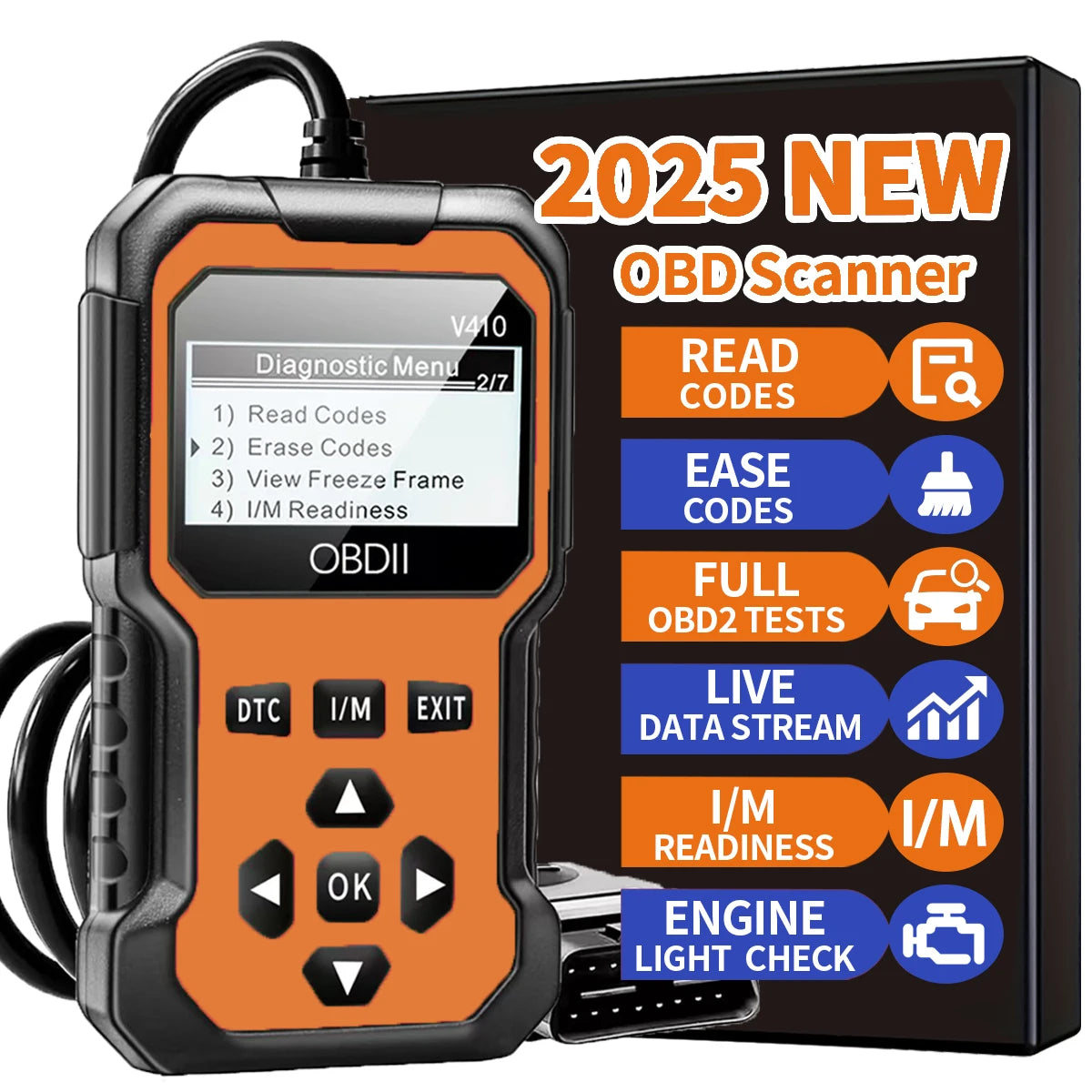 Scanner OBD2 Diagnostico Auto – Lettore Codici Errore Motore per Tutte le Auto dal 1996