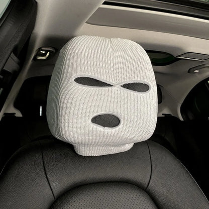 Coprisedile Poggiatesta Auto Ski Mask – 3 Fori Antidust Divertente