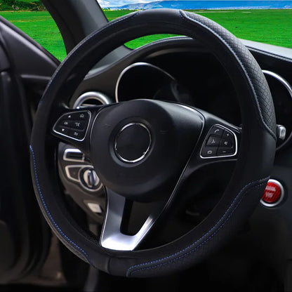 Coprivolante in Pelle Artificiale con Rilievo 3D – Senza Anello Interno per Auto 14,5-15"