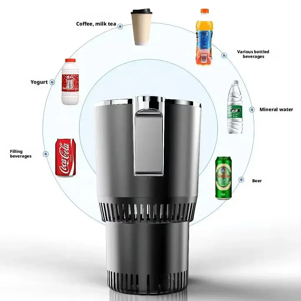 Tazza Intelligente per Auto – Riscaldamento e Raffreddamento Rapido, Mini Frigo 12V per Bevande Calde e Fredde