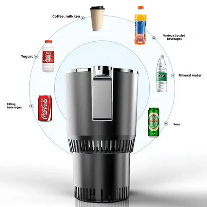 Tazza Intelligente per Auto – Riscaldamento e Raffreddamento Rapido, Mini Frigo 12V per Bevande Calde e Fredde