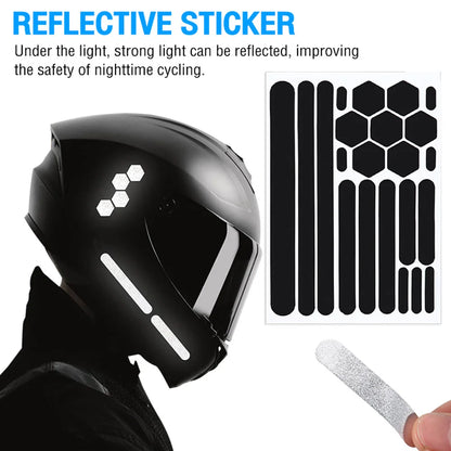 Adesivi Rifrangenti per Casco Moto – Sicurezza Notturna per Bici, Moto e Auto