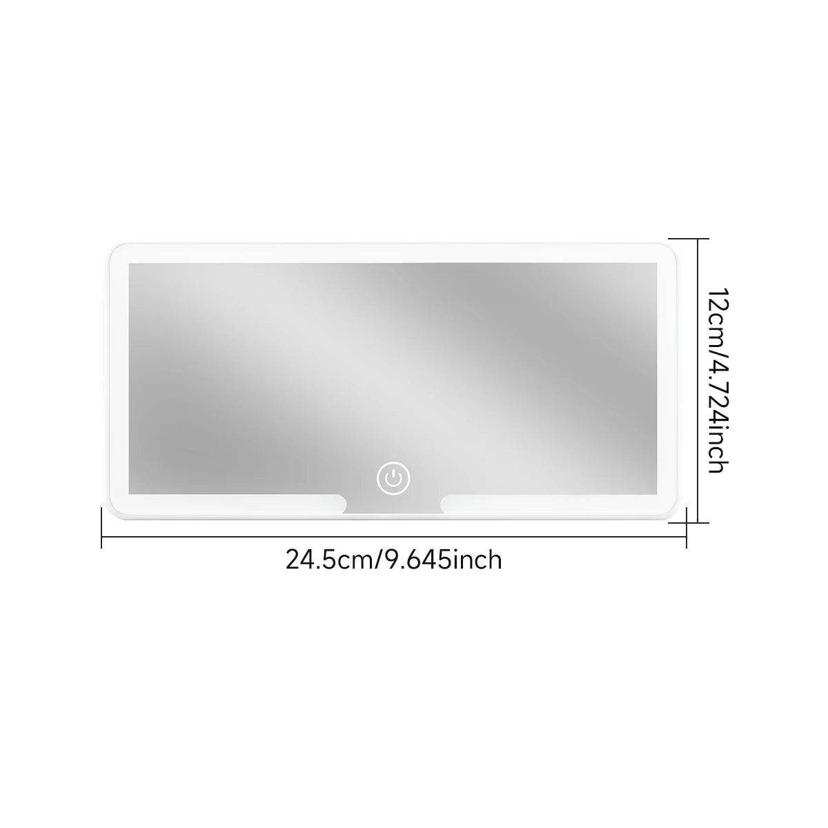 Specchietto Trucco LED per Parasole Auto – HD, Dimmerabile 3 Livelli, Touch Screen, Ricaricabile
