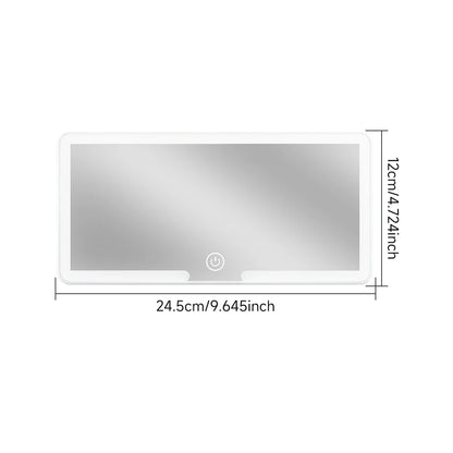 Specchietto Trucco LED per Parasole Auto – HD, Dimmerabile 3 Livelli, Touch Screen, Ricaricabile