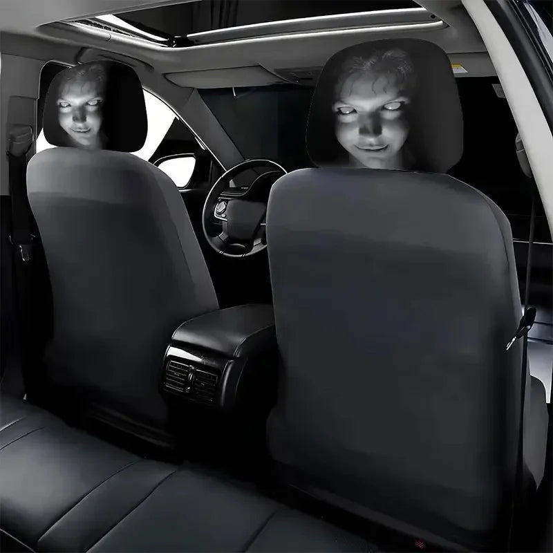 Coprisedile Poggiatesta Auto Halloween – 2 Pezzi Universali Elastici