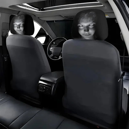 Coprisedile Poggiatesta Auto Halloween – 2 Pezzi Universali Elastici