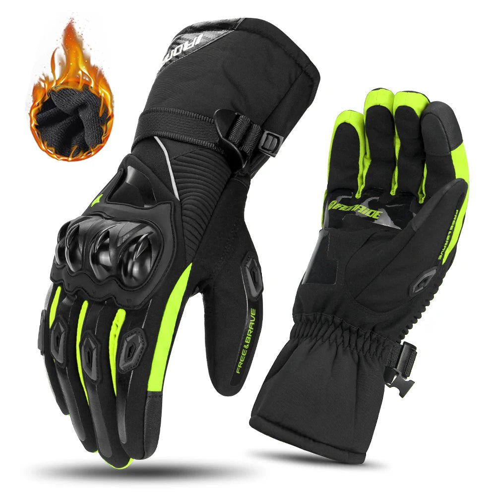 HEROBIKER Guanti Moto Invernali Impermeabili – Touch Screen Antivento per Motocross Uomo Donna