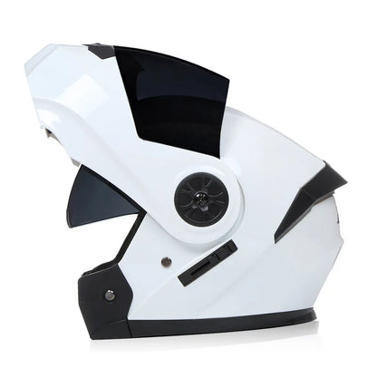 BLD Casco Moto Modulare Doppia Visiera – Flip Up Integrale per Motocross e Racing, Uomo e Donna